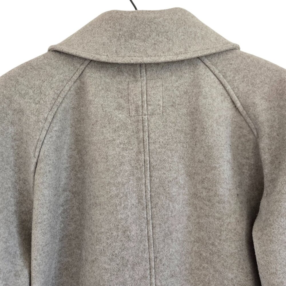 Avec Les Filles Womens Beige Wool-Blend Zip-Up Jacket Front Pockets Size Small - Picture 9 of 15